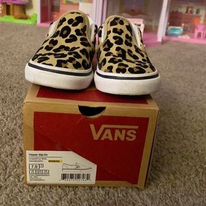 Girls CHEETAH VANS 7c
